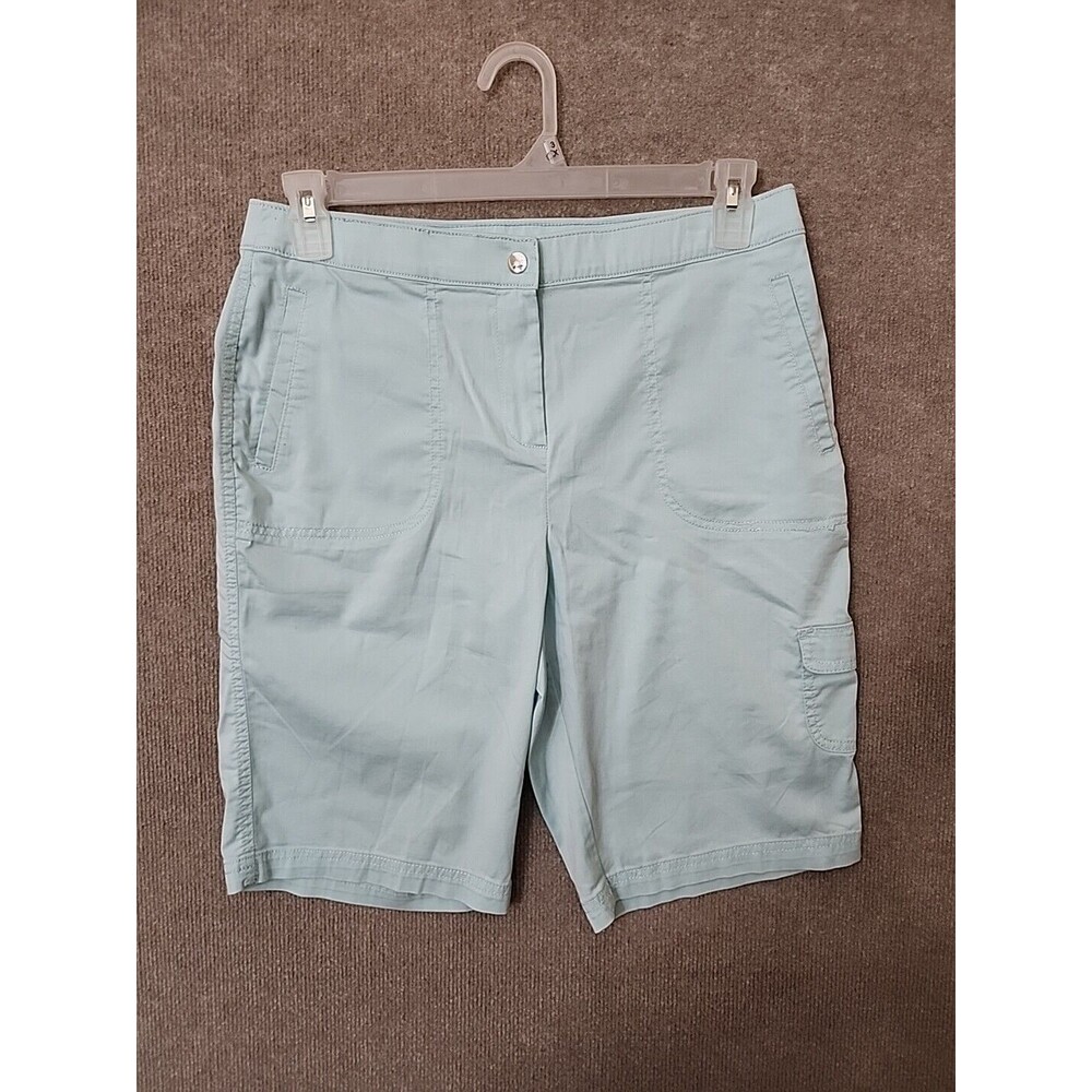 Chicos Zenergy Bermuda Shorts Womens 1 US 8 Light Blue Golf Stretch